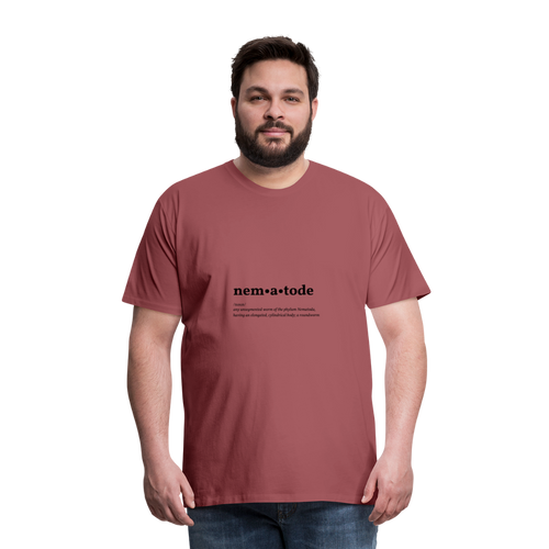 Nematode (definition) - Men’s Premium T-Shirt - washed burgundy