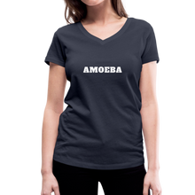 Amoeba - Women's Organic V-Neck T-Shirt by Stanley & Stella - navy