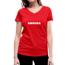 Amoeba - Women's Organic V-Neck T-Shirt by Stanley & Stella - red