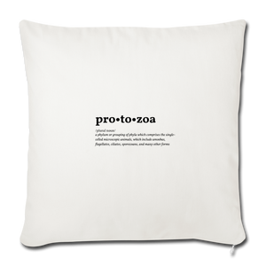 Protozoa (definition) - Sofa pillowcase 17,3'' x 17,3'' (45 x 45 cm) - natural white