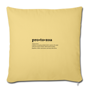 Protozoa (definition) - Sofa pillowcase 17,3'' x 17,3'' (45 x 45 cm) - washed yellow