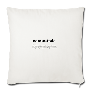 Nematode (definition) - Sofa pillowcase 17,3'' x 17,3'' (45 x 45 cm) - natural white