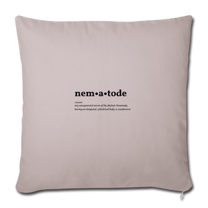 Nematode (definition) - Sofa pillowcase 17,3'' x 17,3'' (45 x 45 cm) - light taupe