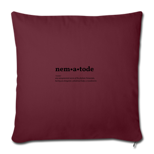 Nematode (definition) - Sofa pillowcase 17,3'' x 17,3'' (45 x 45 cm) - burgundy
