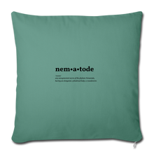 Nematode (definition) - Sofa pillowcase 17,3'' x 17,3'' (45 x 45 cm) - cypress green