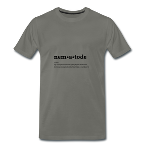 Nematode (definition) - Men’s Premium T-Shirt - asphalt