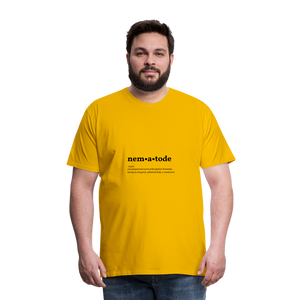 Nematode (definition) - Men’s Premium T-Shirt - sun yellow