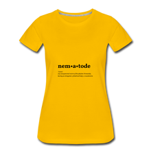 Nematode (definition) - Women’s Premium T-Shirt - sun yellow