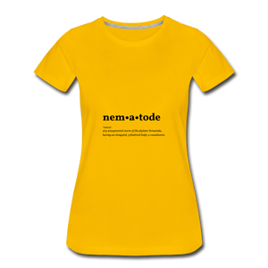 Nematode (definition) - Women’s Premium T-Shirt - sun yellow