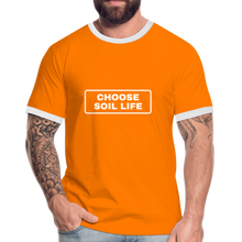 Choose Soil Life - Men's Ringer Shirt - orange/white
