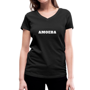Amoeba - Women's Organic V-Neck T-Shirt by Stanley & Stella - black