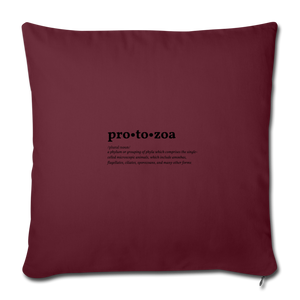 Protozoa (definition) - Sofa pillowcase 17,3'' x 17,3'' (45 x 45 cm) - burgundy