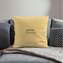 Protozoa (definition) - Sofa pillowcase 17,3'' x 17,3'' (45 x 45 cm) - washed yellow