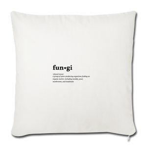 Fungi (definition) - Sofa pillowcase 17,3'' x 17,3'' (45 x 45 cm) - natural white