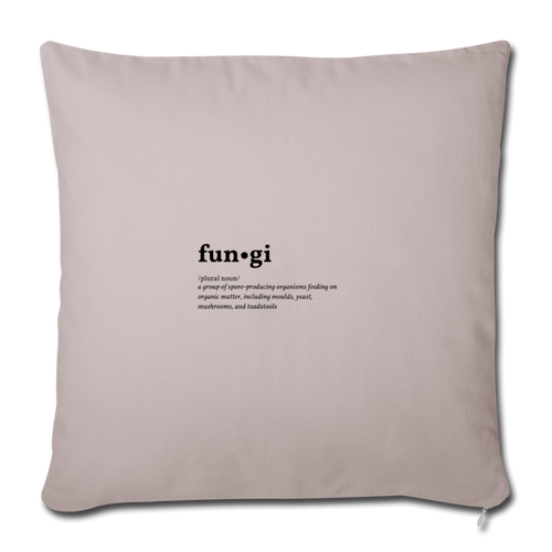 Fungi (definition) - Sofa pillowcase 17,3'' x 17,3'' (45 x 45 cm) - light taupe