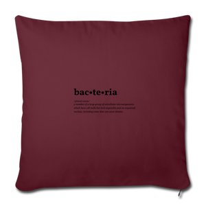 Bacteria (definition) - Sofa pillowcase 17,3'' x 17,3'' (45 x 45 cm) - burgundy