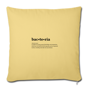 Bacteria (definition) - Sofa pillowcase 17,3'' x 17,3'' (45 x 45 cm) - washed yellow