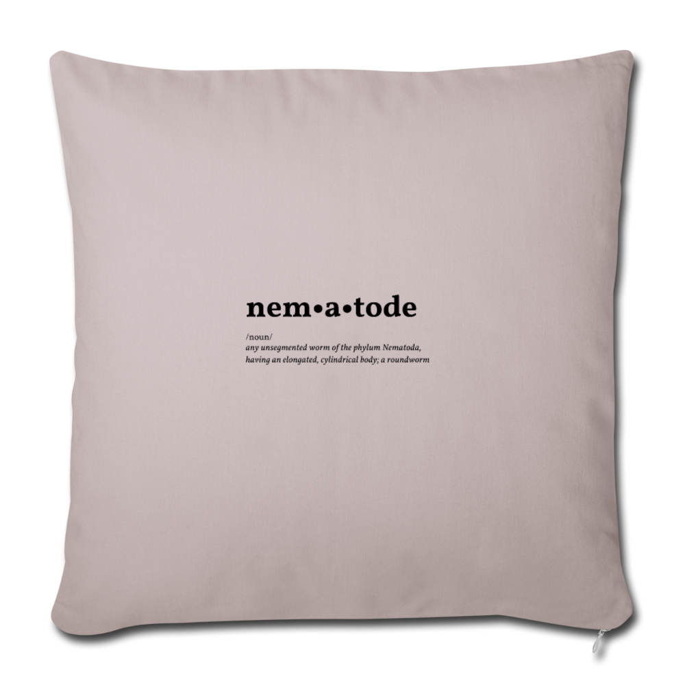 Nematode (definition) - Sofa pillowcase 17,3'' x 17,3'' (45 x 45 cm) - light taupe