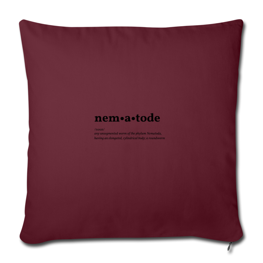 Nematode (definition) - Sofa pillowcase 17,3'' x 17,3'' (45 x 45 cm) - burgundy